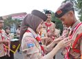 Pengukuhan 292 anak Pramuka Garuda Kwarcab secara simbolis oleh Bupati Serang Ratu Zakiyah. dok. (Kominfosatik)