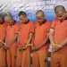 Lima tersangka pengeroyokan Humas KLH dan Wartawan di PT GRS Jawilan. Dok. (Nurlan)