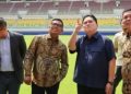 Ketum PSSI Erick Tohir temui Gubernur Banten Andra Soni bahas pengembangan Kawasan Sport Center Provinsi Banten sekaligus arah pembangunan sepak bola nasional.dok(Pemprov banten).