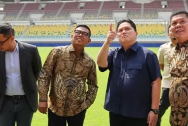 Ketum PSSI Erick Tohir temui Gubernur Banten Andra Soni bahas pengembangan Kawasan Sport Center Provinsi Banten sekaligus arah pembangunan sepak bola nasional.dok(Pemprov banten).