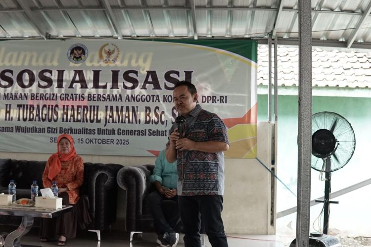 Anggota Komisi IX DPR RI, Tubagus Haerul Jaman, yang hadir dalam kegiatan tersebut, menegaskan bahwa MBG bukan sekadar kegiatan pemberian makanan bergizi, melainkan bentuk “senjata perang” pemerintah dalam membangun masa depan bangsa. Dok. (Istimewa)