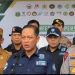 Menteri LH Hanif FAISOL Nurofiq saat Apel Kesiapsiagaan penanganan radioaktif di Halaman Polsek Cikande. Dok. (Ist)