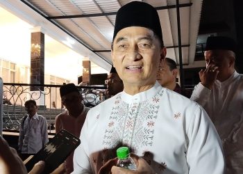 Wakil Gubernur Banten, Achmat Dimyati Natakusumah saat menghadiri acara Ramadhan Bahagia di Ponpes Bai Mahdi. Dok. (Nurlan)