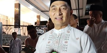 Wakil Gubernur Banten, Achmat Dimyati Natakusumah saat menghadiri acara Ramadhan Bahagia di Ponpes Bai Mahdi. Dok. (Nurlan)