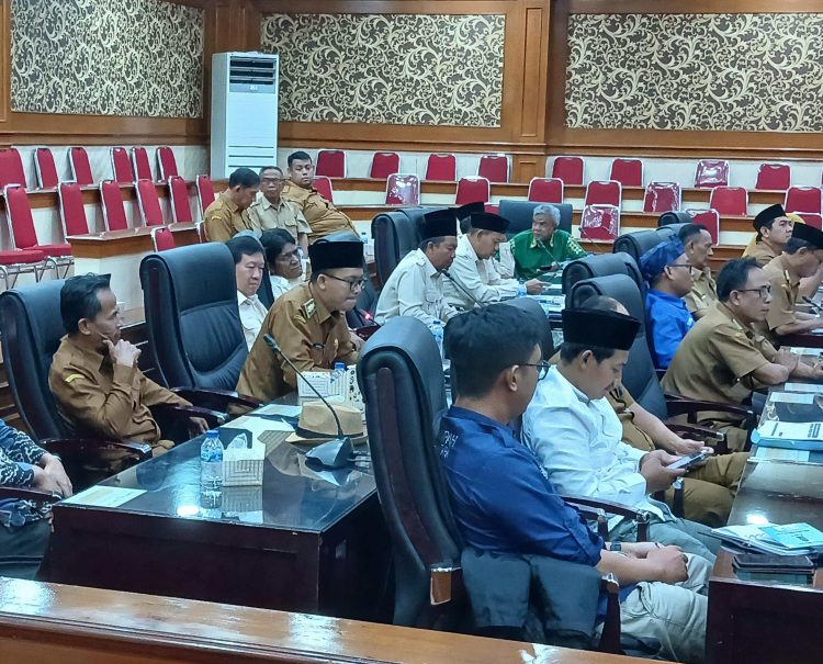 Kades Sindangheula Suheli menyampaikan Aspirasi pengelolaan sampah pada Raperda di DPRD Kabupaten Serang. Dok. (Ist)