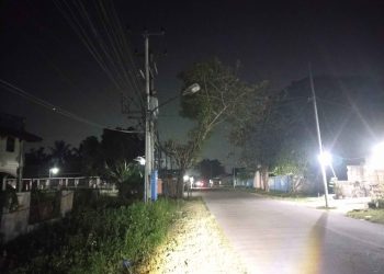 Kondisi PJU mati di Jalan Carenang - warung selikur. Dok. (Nurlan)