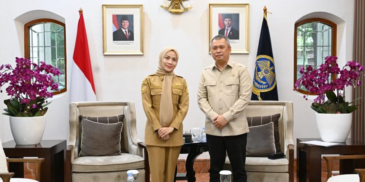 Bupati Serang Ratu Rachmatuzakiyah menemui Menhub RI Dudy Purwangandhy dok. (Istimewa)