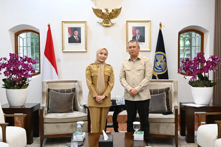 Bupati Serang Ratu Rachmatuzakiyah menemui Menhub RI Dudy Purwangandhy dok. (Istimewa)