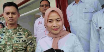 Bupati Serang Ratu Rachmatuzakiyah saat diwawancarai usai mengikuti peresmian operasional KDMP seluruh Indonesia oleh Presiden RI Prabowo Subianto secara Online. Dok. (Nurlan)