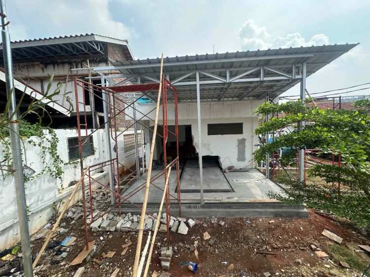 Proyek pembangunan Ruang Genset milik Bank Banten di Kelurahan Cipare, Link Benggala, kota Serang. Dok. (Ist)