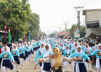 4500 Warga Ikuti Tari Kolosal di Kecamatan Padarincang Kabupaten Serang. Dok. (Ist)