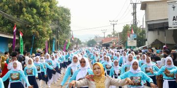 4500 Warga Ikuti Tari Kolosal di Kecamatan Padarincang Kabupaten Serang. Dok. (Ist)
