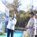 Presiden Republik Indonesia, Prabowo Subianto didampingi Menteri ESDM, Bahlil Lahadalia (kanan), dan Direktur Utama PLN, Darmawan Prasodjo (kedua dari kanan) saat mendengarkan pemaparan walking gallery oleh Direktur Jenderal Energi Baru. Dok. (Ist)