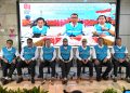 Suasana konferensi pers siaga kelistrikan HUT ke-81 Kemerdekaan RI yang dilaksanakan hybrid di PLN Unit Induk Pusat Pengatur Beban Jawa, Madura, dan Bali (UIP2B Jamali), Depok, Jawa Barat, dan PLN Unit Pelayanan Pelanggan Flores Bagian Barat, Manggarai Barat, pada Sabtu malam (15/8), dok (ist)