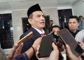 Direktur RSUD dr. Drajat Prawiranegara (RSDP) Serang dr. Rachmat Setiadi, saat di wawancarai wartawan usai acara peringatan HUT ke 88 RSDP Serang. Dok. (Nurlan)