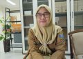 Kabid Perdagangan Diskoumperindag Kabupaten Serang Titi Purwitasari saat ditemui di kantornya. Dok (Nurlan)