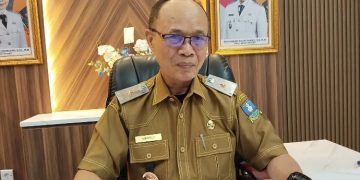 Kepala DKPP Kabupaten Serang, Suhardjo saat diwawancarai di ruang kerjanya. Dok (Nurlan)