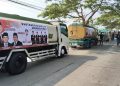 Pengurus partai gerindra dan PD Tidar salurkan air bersih di wilayah kabupaten serang. Dok (Nurlan)