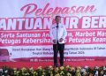 Wakil Bupati Serang Najib Hamas menghadiri HUT PMI ke 81 di halaman KP3B kota Serang. Dok. (ist)