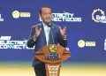 Menteri Energi dan Sumber Daya Mineral (ESDM), Bahlil Lahadalia, dalam sambutannya pada pembukaan agenda Electricity Connect 2026 di ICE BSD City, Selasa (22/9).