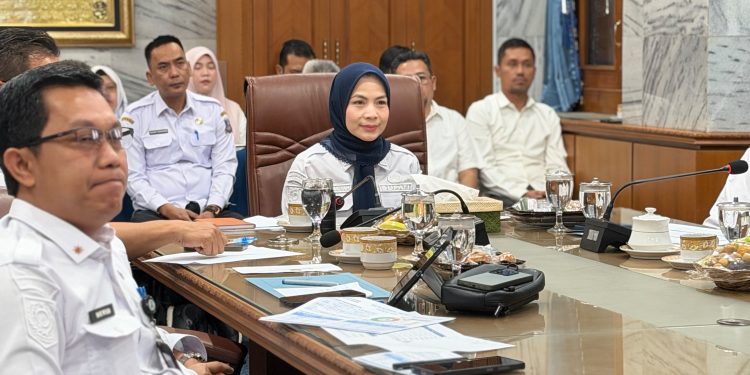 Bupati Serang saat mengikuti Zoom Meting program Bang Andra. Dok. (Ist)