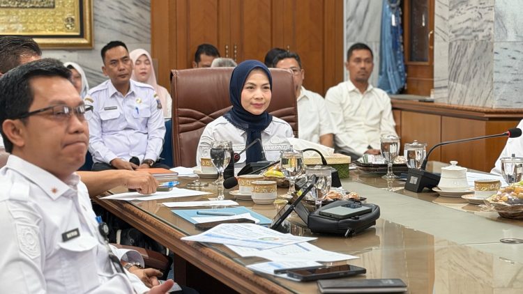 Bupati Serang saat mengikuti Zoom Meting program Bang Andra. Dok. (Ist)