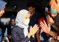Ratu Rachmatuzakiyah saat meninjau Pos Pengamatan Gunung Api Anak Krakatau (GAK) Pusat Vulkanologi dan Mitigasi Bencana Geologi pada Badan Geologi Kementerian Energi dan Sumber Daya Mineral (Kemen ESDM) di Desa Pasauran, Kecamatan Cinangka pada Minggu, 6 September 2026. Dok. (Ist)
