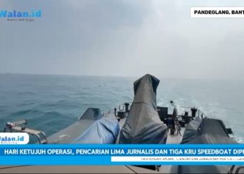 Tim SAR Gabungan perluas pencarian lima jurnalis dan tiga kru speedboat yang hilang kontak di perairan selat Sunda. Dok. (Ist)