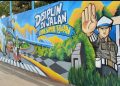 Hasil karya seni lomba mural yang menjadi juara ditingkat Polda Banten. Dok. (Nurlan)