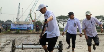 DKPP Kabupaten Serang menanam padi 500 hektar dan vaksinasi hewan dirangkaikan dengan HUT Kabupaten Serang. Dok. (Ist)