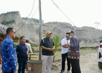 Satgas Pemkab Serang melakukan peninjauan aktivitas galian c di Pabuaran dan Ciomas. Dok. (Ist)