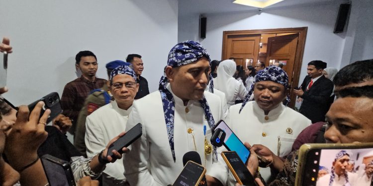Ketua DPRD Kabupaten Serang Bahrul Ulum usai Rapat Paripurna pembahasan HUT Kabupaten Serang ke-500 tahun. Dok. (Ist)