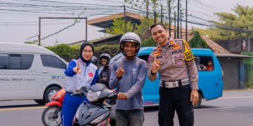 Honda Banten berkolaborasi dengan pihak Kepolisian untuk mengedukasi pengendara di area rawan kecelakaan. Dok (ist)
