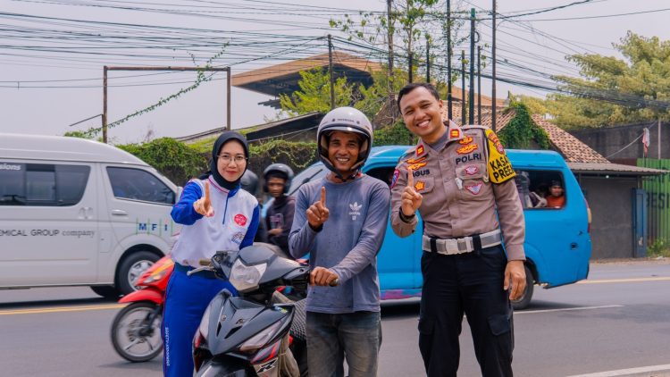Honda Banten berkolaborasi dengan pihak Kepolisian untuk mengedukasi pengendara di area rawan kecelakaan. Dok (ist)