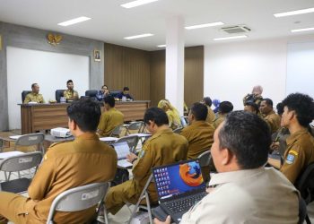 326 perangkat desa dari 29 kecamatan se-Kabupaten Serang mengikuti pelatihan digitalisasi yang digelar Diskominfo. Dok. (Ist)