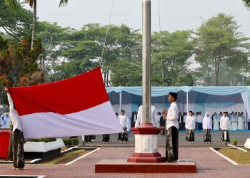 Upacara Peringatan Hari Santri Nasional Tahun 2026 digelar di halaman Pendopo Bupati Serang, pada Kamis, 22 Oktober 2026. Dok. (Ist)