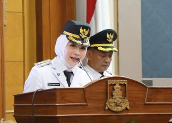 Bupati Serang Ratu Rachmatuzakiyah dan Wakil Bupati Serang Najib Hamas. Dok (ist)