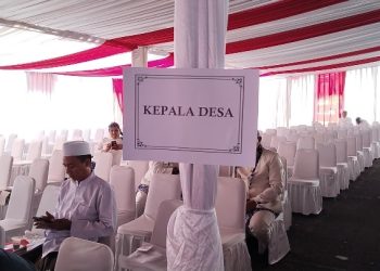 Tempat kepala desa kosong saat penyampaian  rapat paripurna HUT Kabupaten Serang yang ke 500.Dok.(Nurlan)