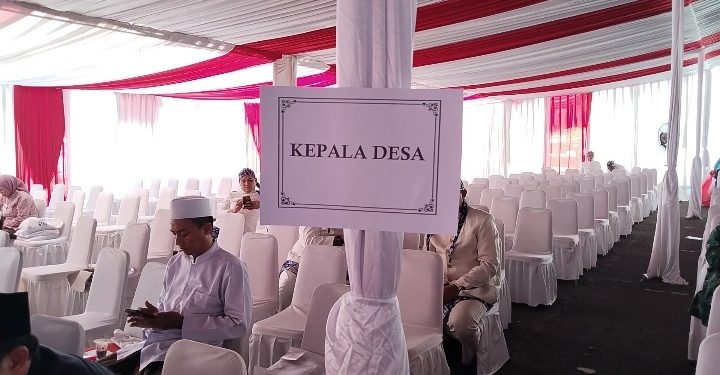 Tempat kepala desa kosong saat penyampaian rapat paripurna HUT Kabupaten Serang yang ke 500.Dok.(Nurlan)