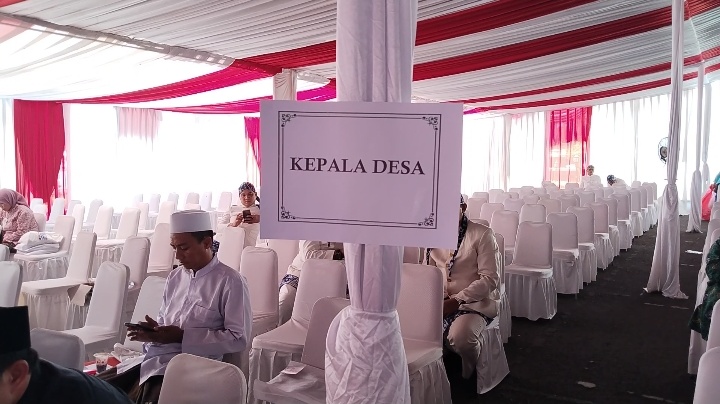 Tempat kepala desa kosong saat penyampaian  rapat paripurna HUT Kabupaten Serang yang ke 500.Dok.(Nurlan)