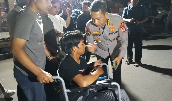 Kosasih Sukma Wijaya wartawan Ekbis Banten usai membuat Laporan ke Propam Polda Banten. Dok (Nurlan)